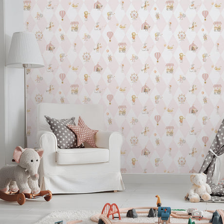 Galerie Bambino Cirque Pink Sidewall 282-1