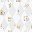 Galerie Bambino Cirque Silver Grey Sidewall 282-3