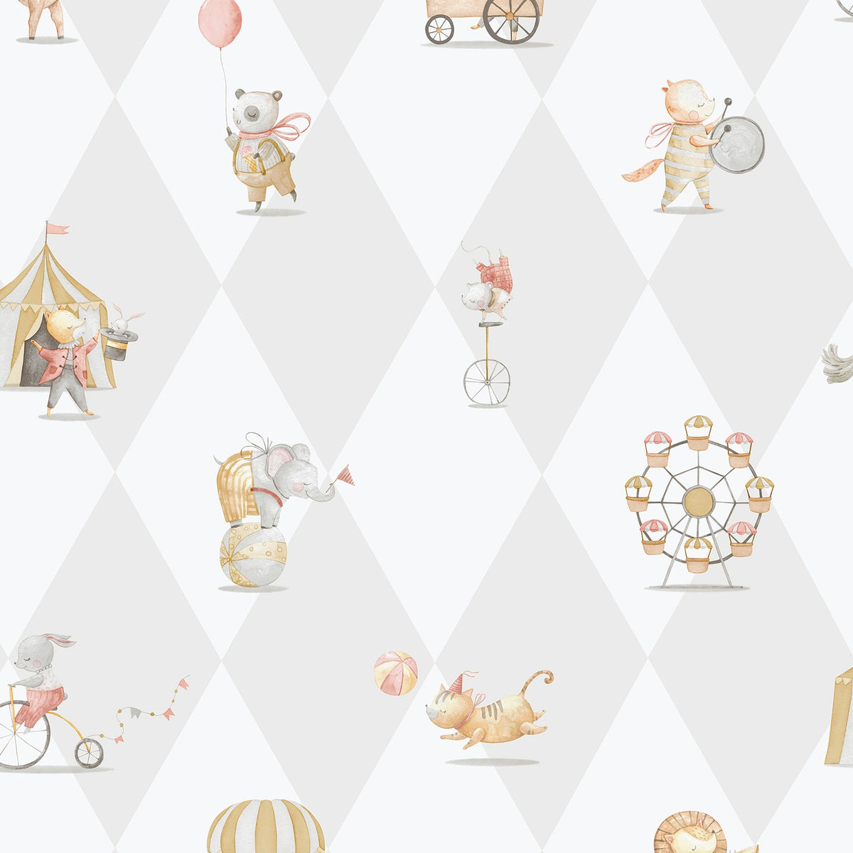 Galerie Bambino Cirque Silver Grey Sidewall 282-3