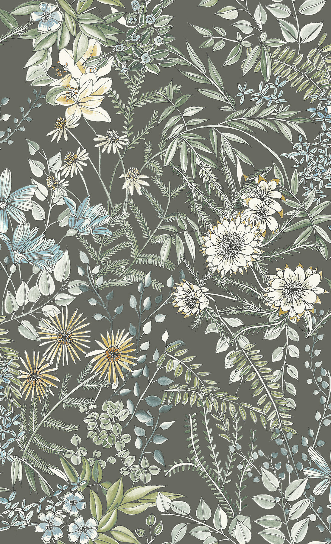 A-Street Prints 2821-12905 Full Bloom Taupe Floral Wallpaper
