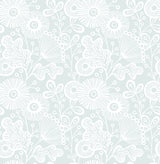 A-Street Prints 2821-25110 Ana Light Blue Floral Wallpaper