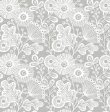 A-Street Prints 2821-25111 Ana Grey Floral Wallpaper