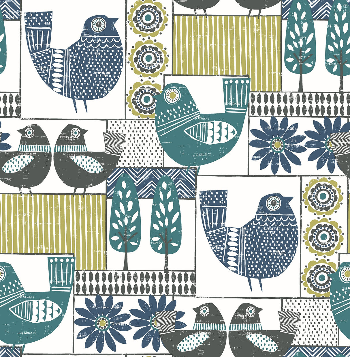 A-Street Prints 2821-25114 Hennika Multicolor Patchwork Wallpaper