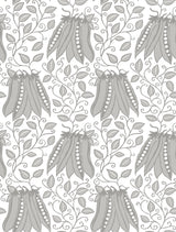 A-Street Prints 2821-25119 Peas in a Pod Light Grey Garden Wallpaper