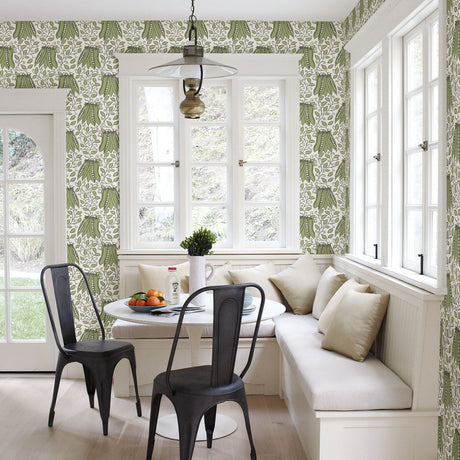 A-Street Prints 2821-25120 Peas in a Pod Olive Garden Wallpaper