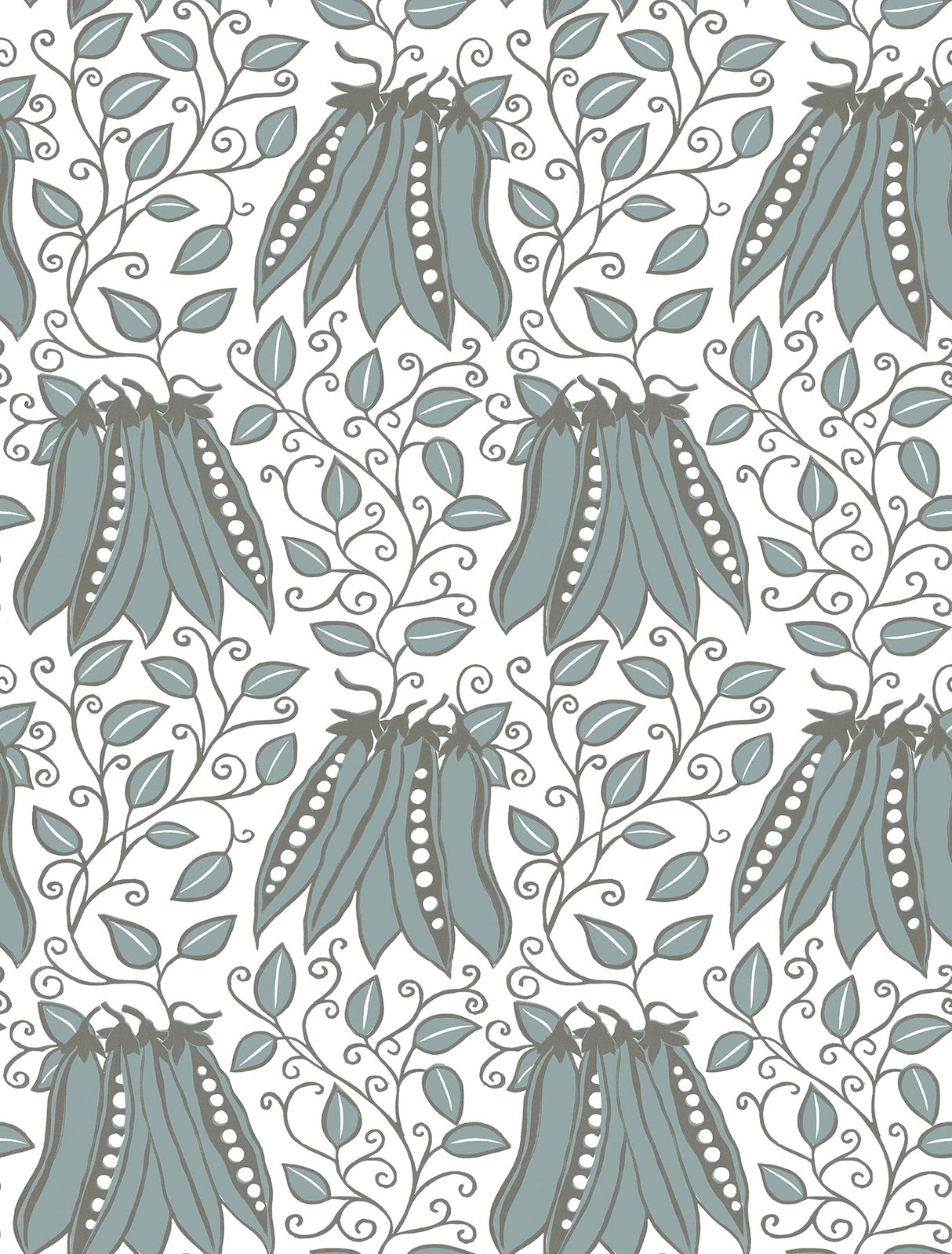 A-Street Prints 2821-25121 Peas in a Pod Turquoise Garden Wallpaper