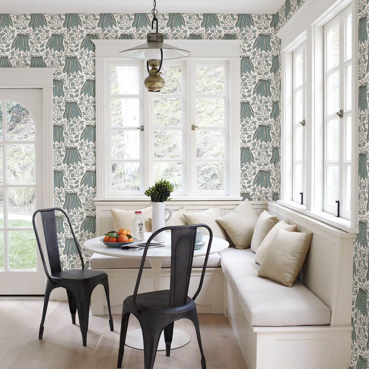 A-Street Prints 2821-25121 Peas in a Pod Turquoise Garden Wallpaper