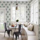 A-Street Prints 2821-25121 Peas in a Pod Turquoise Garden Wallpaper