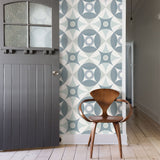 A-Street Prints 2821-25132 Ellis Teal Geometric Wallpaper