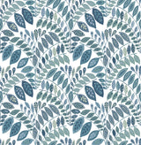 A-Street Prints 2821-25144 Fiddlehead Blue Botanical Wallpaper