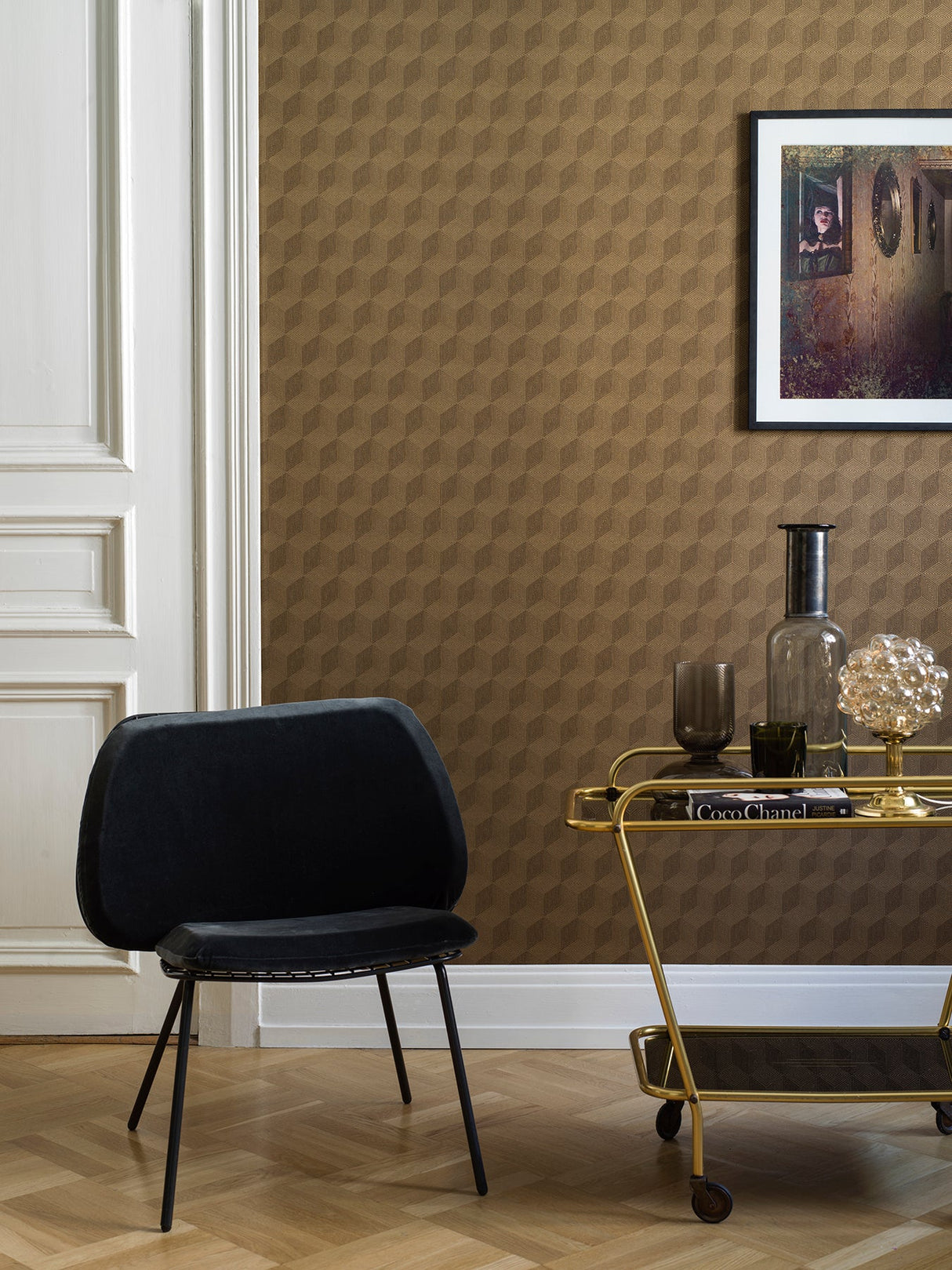 Engblad & Co 2825-6362 Claremont Gold Geometric Wallpaper