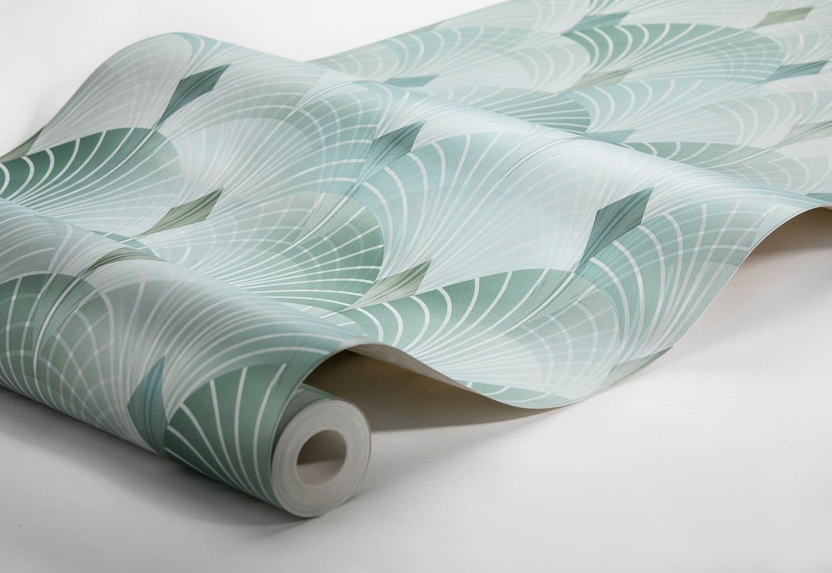 Engblad & Co 2825-6365 Pigalle Green Fan Wallpaper