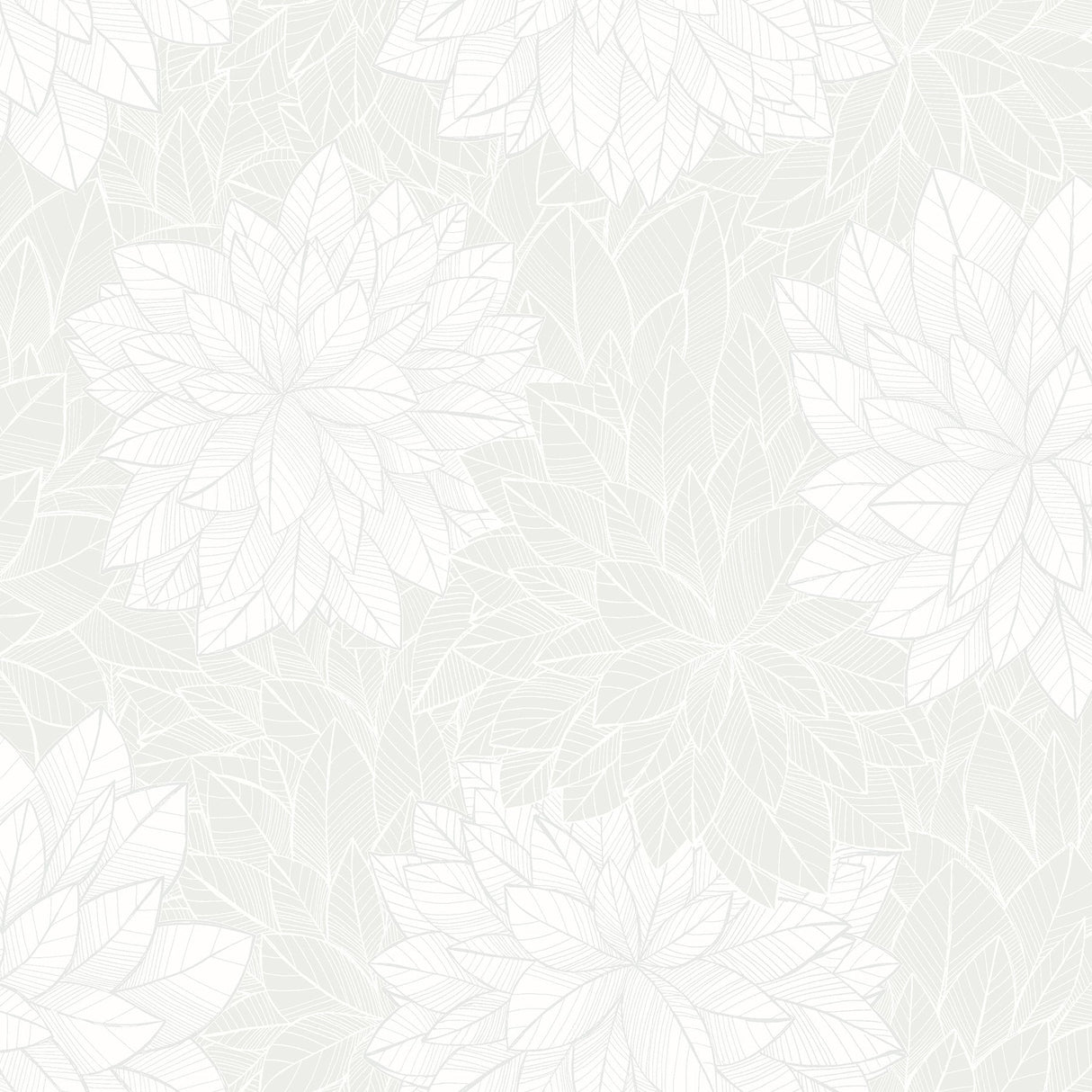 Wall Vision 2827-7186 Foliage Grey Floral Wallpaper