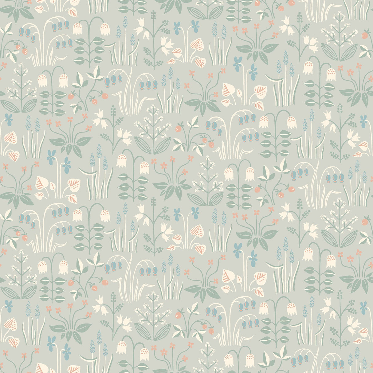 Wall Vision 2827-7216 Strawberry Field Grey Garden Wallpaper
