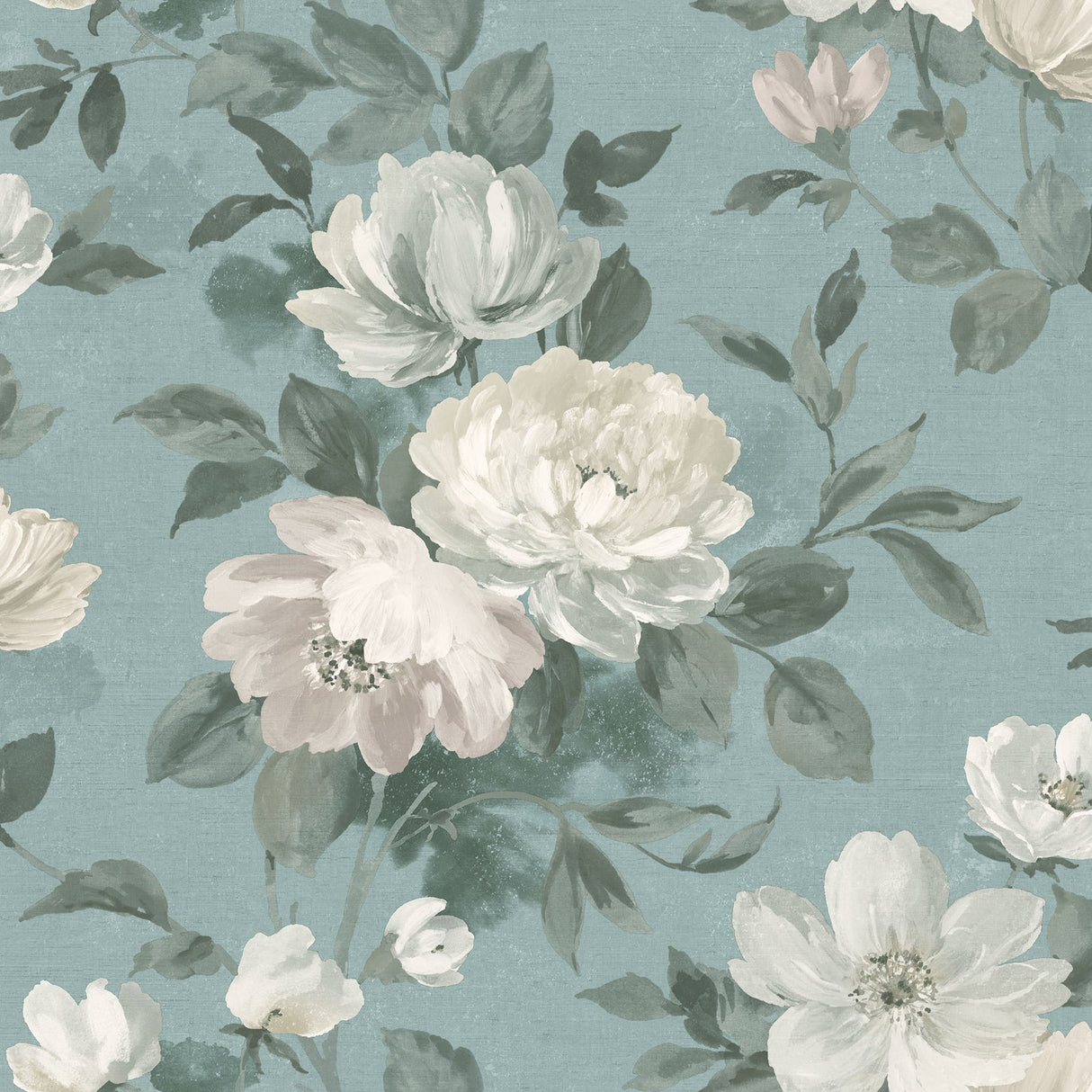 Wall Vision 2827-7223 Peony Slate Floral Wallpaper