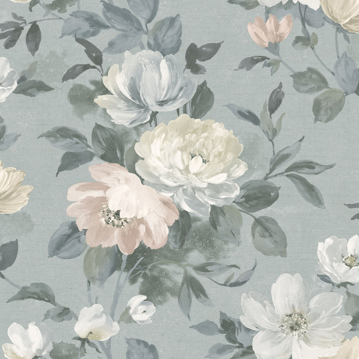 Wall Vision 2827-7224 Peony Grey Floral Wallpaper