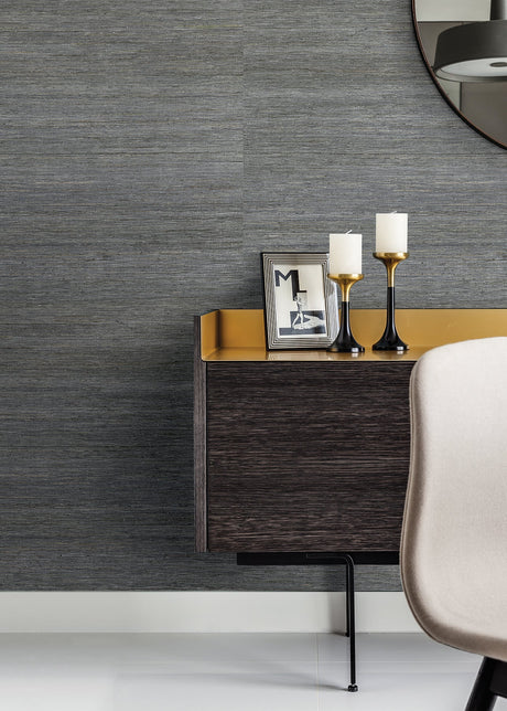 Eade’s Shandong Slate Grasscloth Wallpaper Slate