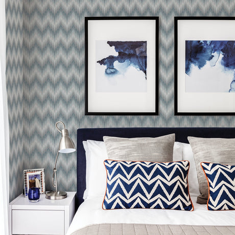 Eade’s Whistler Slate Ikat Texture Wallpaper Slate