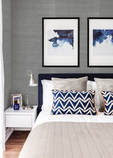 Eade’s Khuri Grey Grasscloth Wallpaper Grey