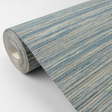 Eade’s Pattaya Blue Grasscloth Wallpaper Blue