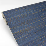 Eade’s Pattini Indigo Grasscloth Wallpaper Indigo