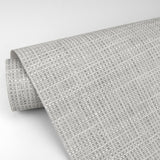 Eade’s In the Loop Grey Faux Grasscloth Wallpaper Grey