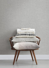 Eade’s In the Loop Grey Faux Grasscloth Wallpaper Grey