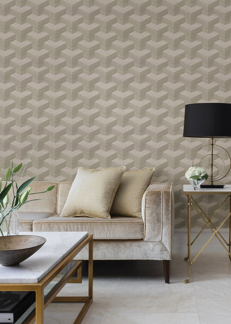 Eade’s Y Knot Neutral Geometric Texture Wallpaper Neutral