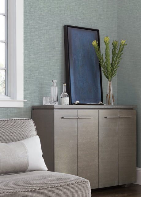 Eade’s In the Loop Sage Faux Grasscloth Wallpaper Sage