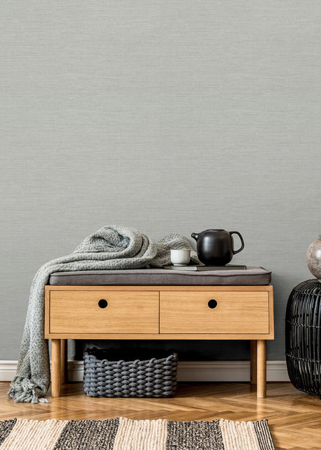 Eade’s Essence Light Grey Linen Texture Wallpaper Light Grey