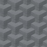 A-Street Prints 2829-82064 Y Knot Slate Geometric Texture Wallpaper