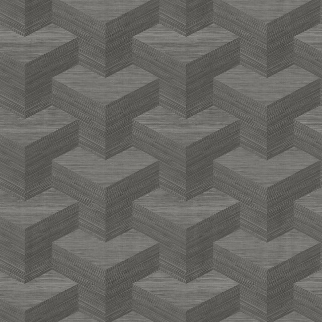 Eade’s Y Knot Grey Geometric Texture Wallpaper Grey