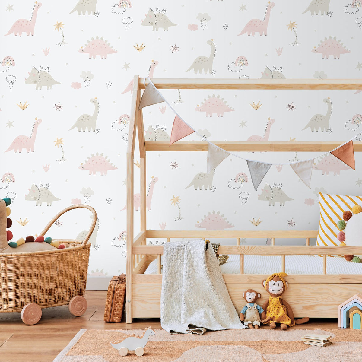 Galerie Bambino Dino Pink Sidewall 283-1