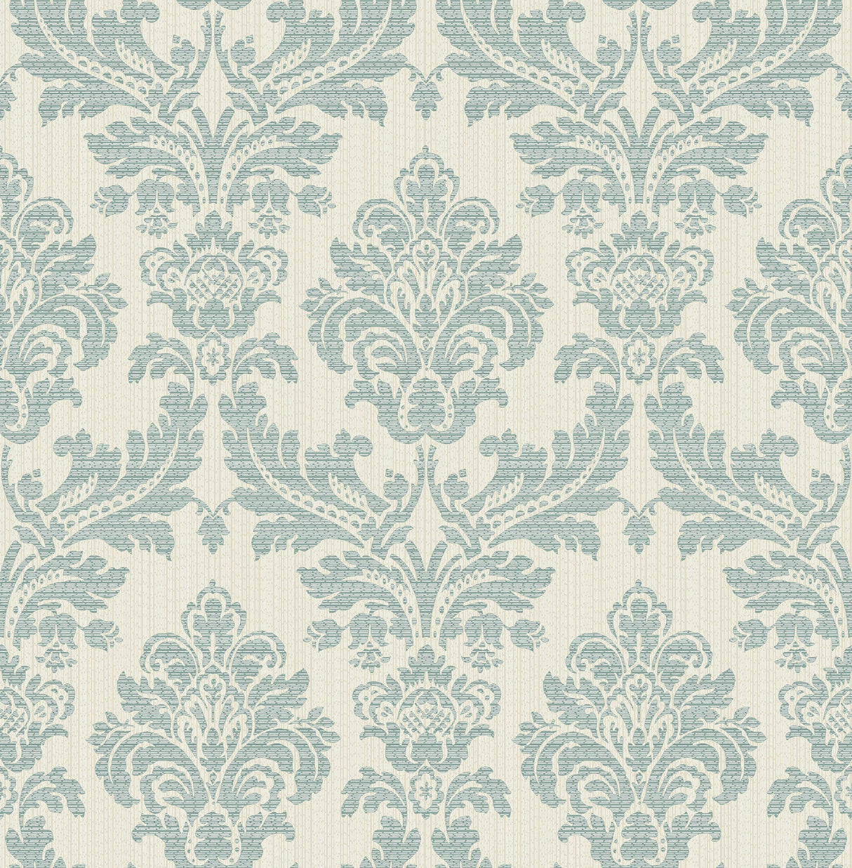 Advantage 2834-25061 Piers Teal Texture Damask Wallpaper