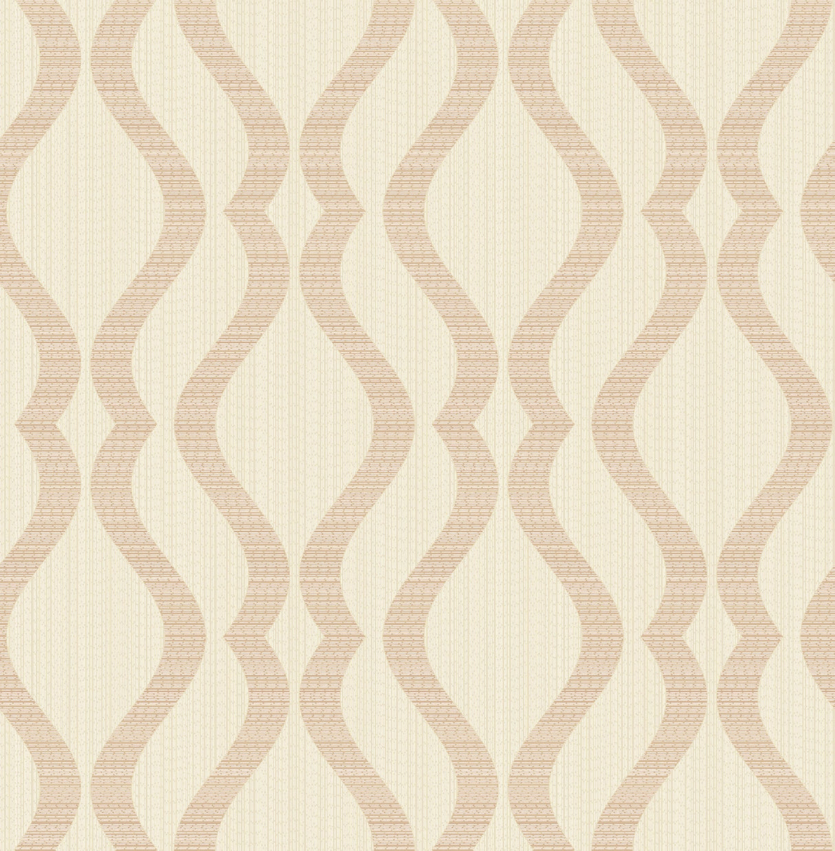 Advantage 2834-25065 Yves Rose Gold Ogee Wallpaper