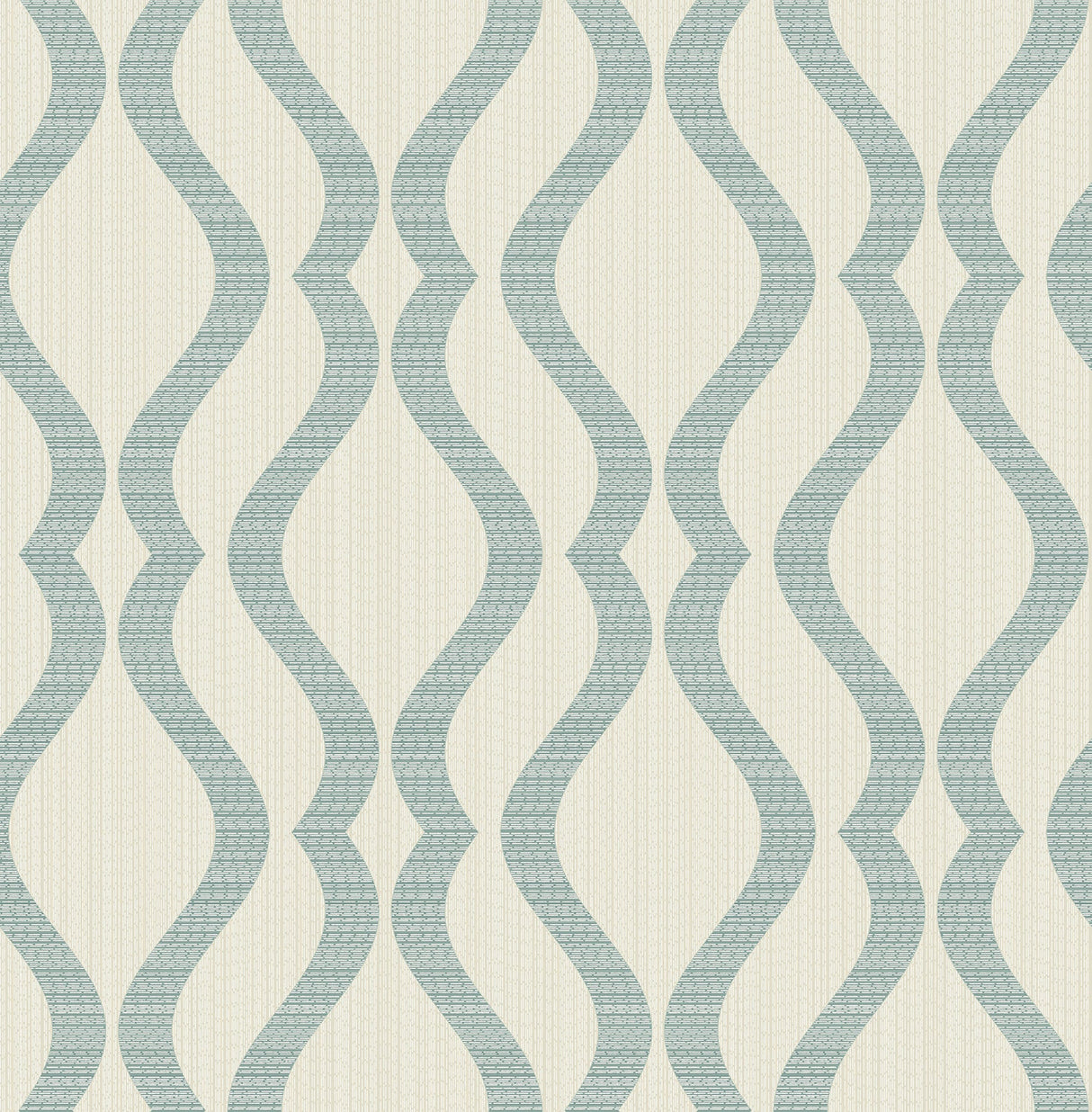 Advantage 2834-25066 Yves Teal Ogee Wallpaper