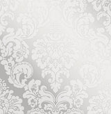 Advantage 2834-42238 Margot Silver Damask Wallpaper