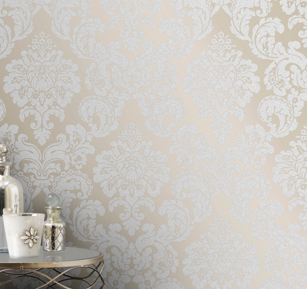 Advantage 2834-42250 Margot Bronze Damask Wallpaper