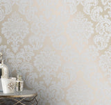 Advantage 2834-42250 Margot Bronze Damask Wallpaper