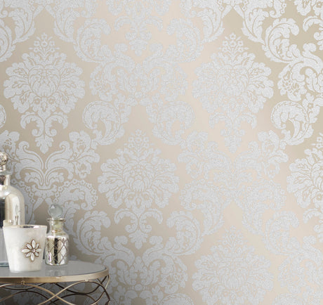 Advantage 2834-42250 Margot Bronze Damask Wallpaper