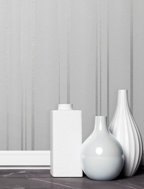 Advantage 2834-42339 Thierry Grey Stripe Wallpaper