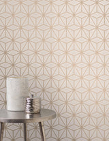 Advantage 2834-42346 Augustin Rose Gold Geometric Wallpaper