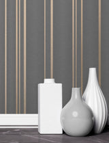 Advantage 2834-42351 Thierry Taupe Stripe Wallpaper