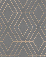 Advantage 2834-42352 Adaline Taupe Geometric Wallpaper