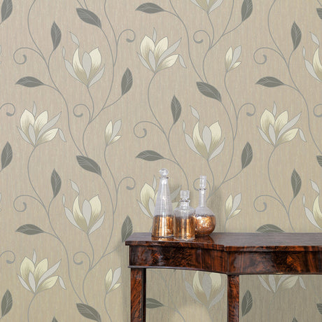 Advantage 2834-M0782 Anais Neutral Floral Trails Wallpaper