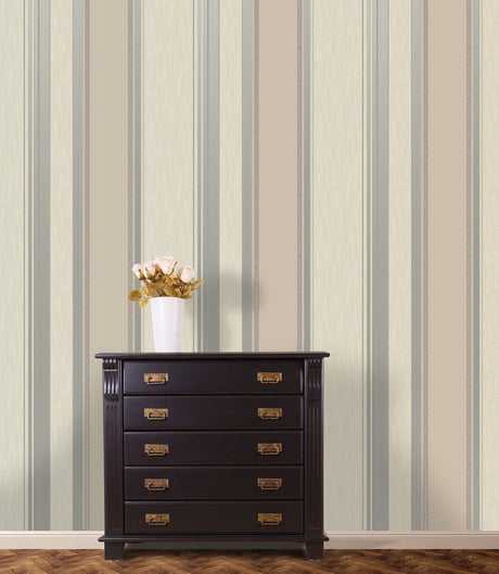 Advantage 2834-M0784 Mirabelle Neutral Stripe Wallpaper