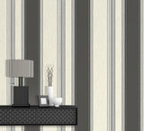 Advantage 2834-M0785 Mirabelle Black Stripe Wallpaper