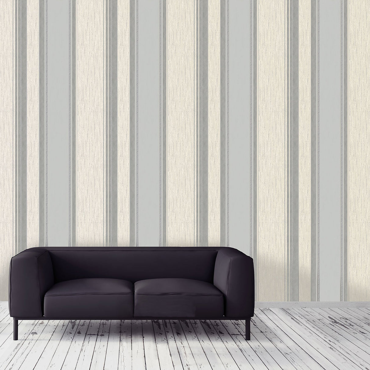 Advantage 2834-M0853 Mirabelle Silver Stripe Wallpaper