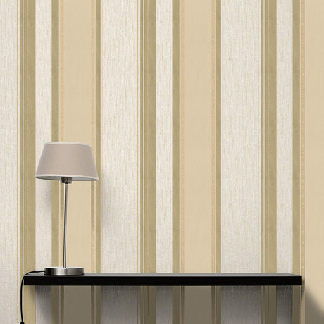 Advantage 2834-M0869 Mirabelle Cream Stripe Wallpaper