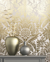 Advantage 2834-M1395 Bernadette Gold Damask Wallpaper